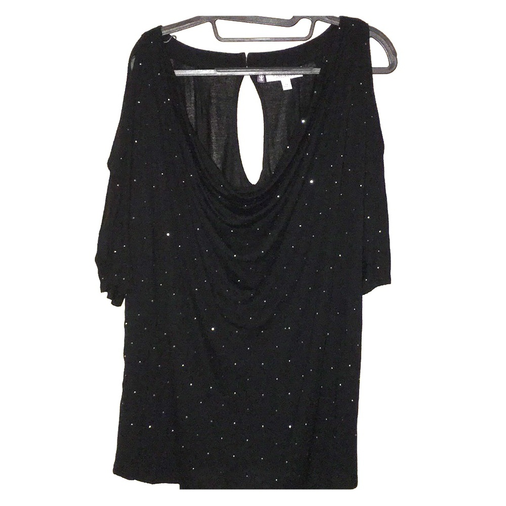 Jennifer Lopez shimmering black blouse